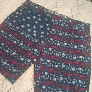 William‎ Murray Shorts Mens 38 Blue Amphibious Swim Golf Cheers Beer Flag 4 July